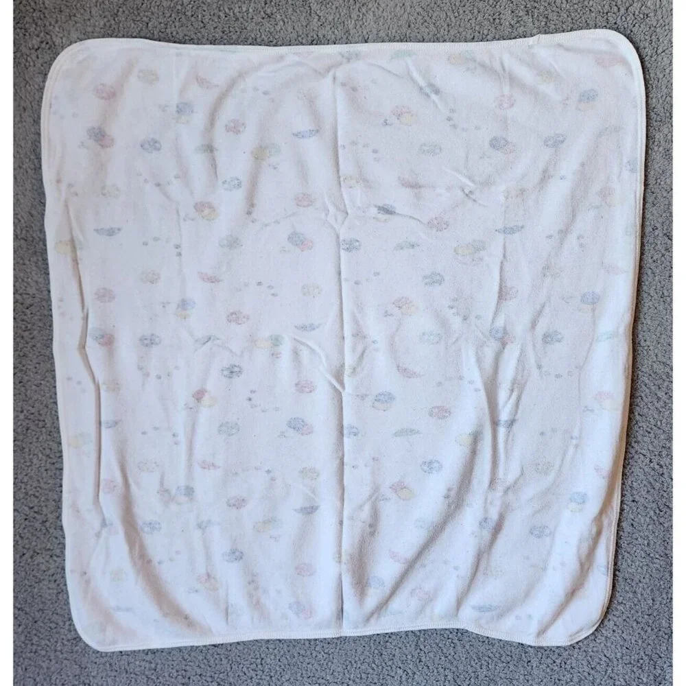 Vtg‎ Carter’s Primary Colors Teddy Bear Balloon Terry Cloth Blanket/Hooded Towel
